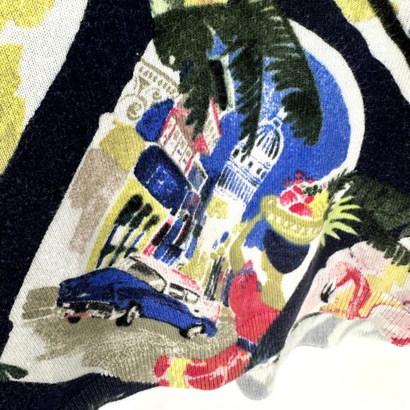 Talbots Sweater Womens Petite 2X 2xp Tropical Knit Button Up 3/4 Sleeve Coastal - Picture 7 of 9